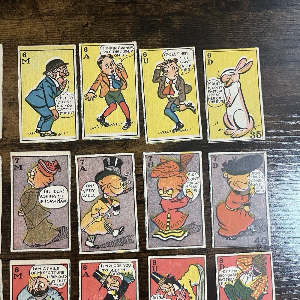 Hee Haw And Her Name Was Maud Complete Set Of 36 Comic Cards From Early 1900s - Picture 4 of 13